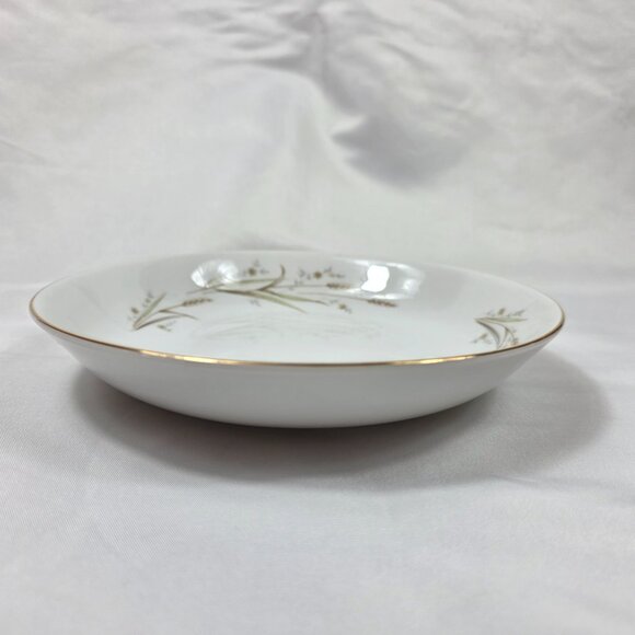 FOUR Fine China of Japan Golden Harvest Soup Bowls Gold Wheat Sprays on Rim - Picture 11 of 12